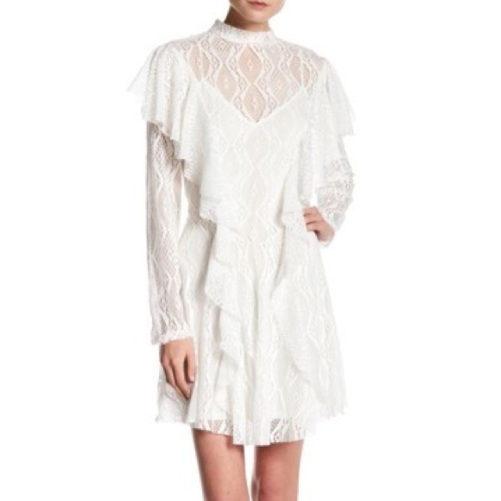 Free People mock neck lace dress